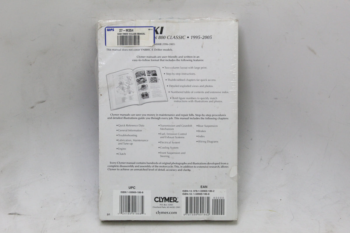 1995-2005 Kawasaki VN800 Vulcan 800 Classic Clymer Service Repair Manual