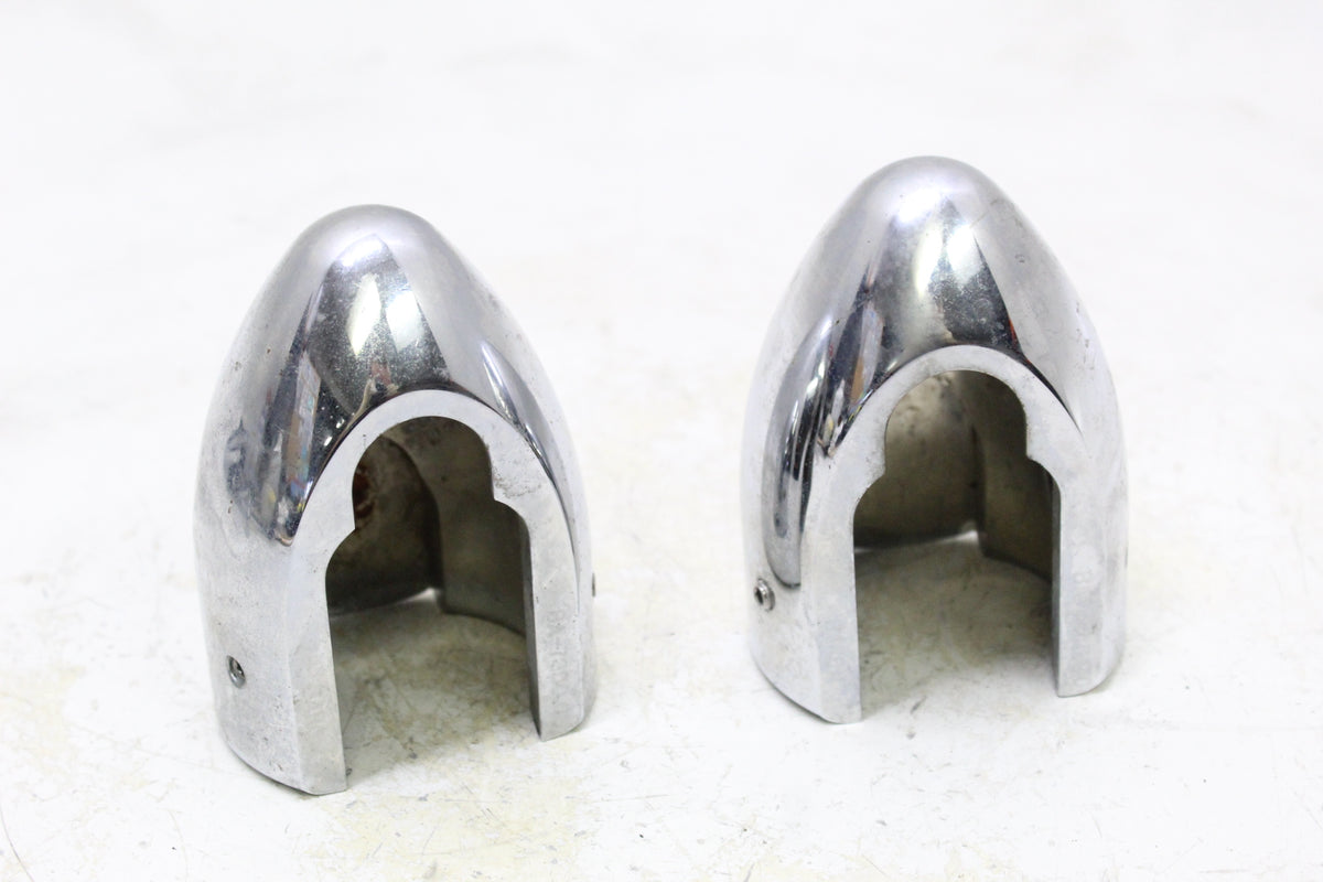 2005 KAWASAKI VULCAN 1500 VN1500 Chrome Bullet Front Axle Nut Covers Pair