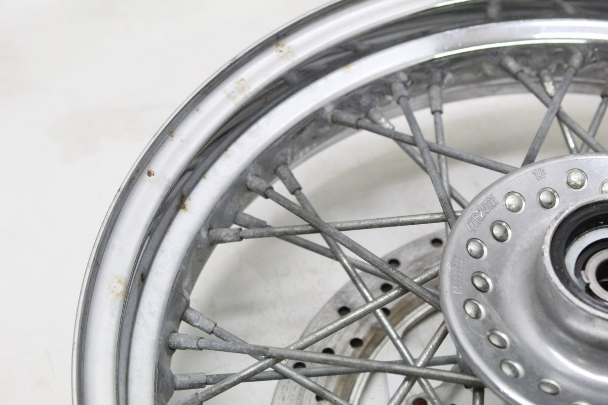 2007 YAMAHA XVS650 V STAR 650 OEM FRONT WHEEL RIM HUB SPOKES ROTOR