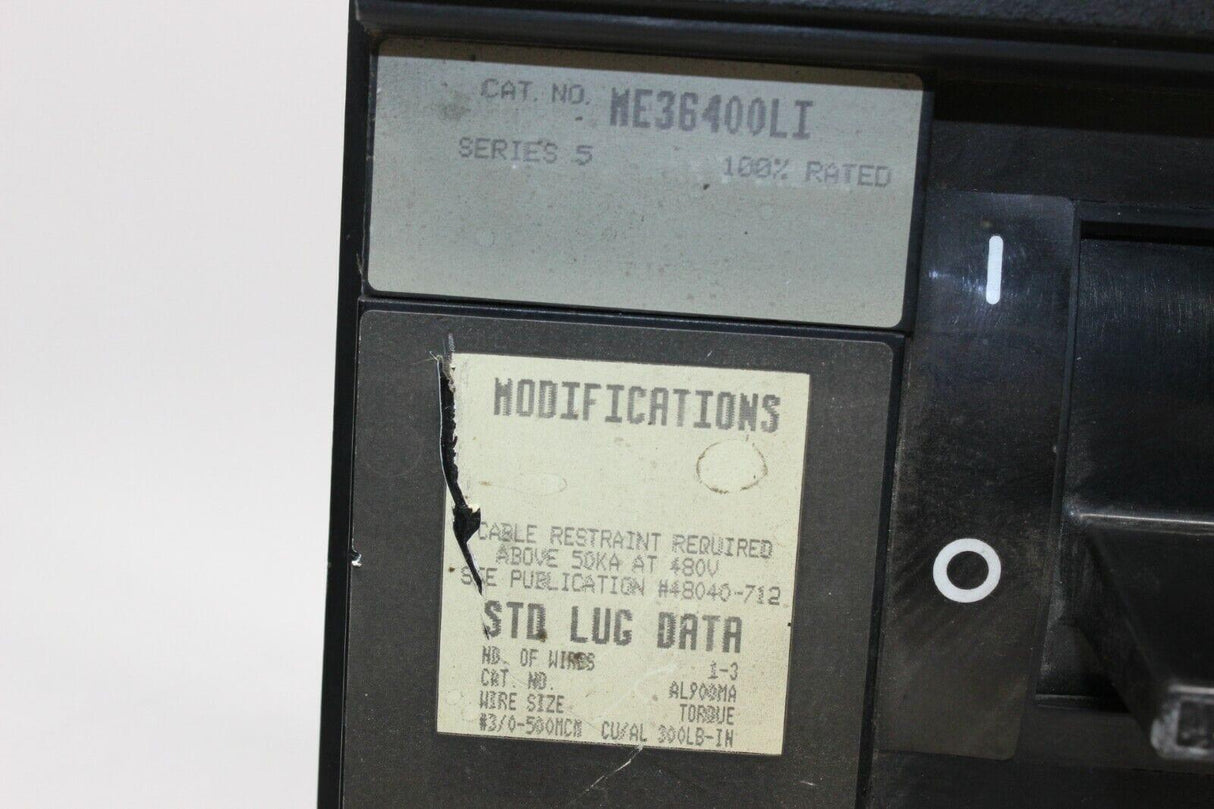 Square D Me36400li Industrial Electric Thermal Magnetic Molded Case Circuit Brea - Gold River Motorsports