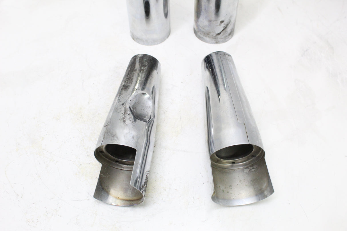 2007 YAMAHA XVS650 V STAR 650 OEM FRONT FORK CHROME COVER SHROUD SET