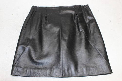 River Road Vegas Real Leather Skirt SIZE 7/8 Black *NEW*