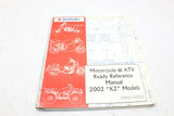 Suzuki Service Manual Book Motorcycle & ATV Ready Reference MANUAL K2 2002