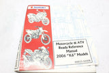 Suzuki Motorcycle & ATV Ready Reference MANUAL 2006 K6
