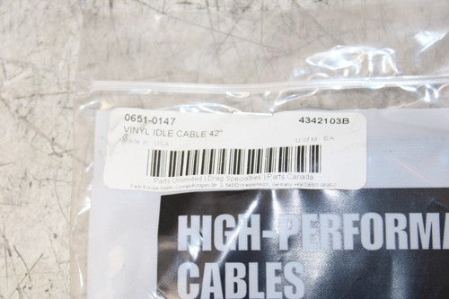 Drag Specialties Alternative Length Black Vinyl Idle Cable 0651-0147 42in