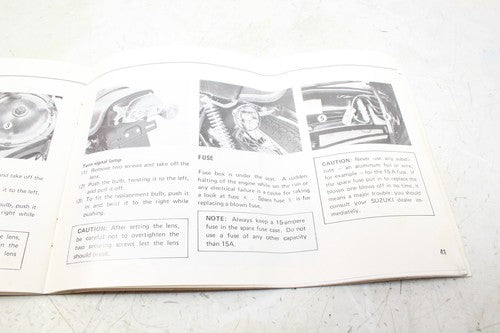 1978 Suzuki Gs400x Original Owners Manual Book