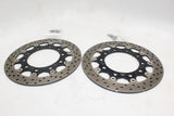 2003-05 Yamaha Yzf R6 Front Left Right Brake Rotors Discs 5sl-2581t-10-00 OEM