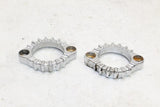 1976 Yamaha Xs750 Exhaust Clamp Flanges Muffler Pipe Band Pair OEM