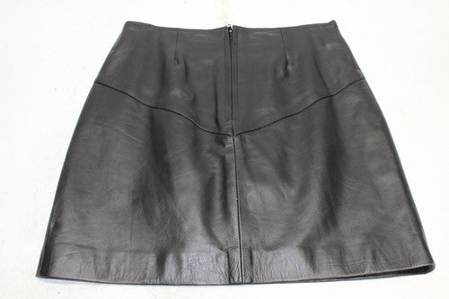 River Road Vegas Real Leather Skirt SIZE 7/8 Black *NEW*