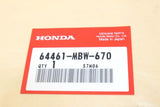 2005 Honda Cbr600f4i COWLING MAT 64461-MBW-670