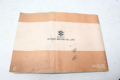 1978 Suzuki Gs400x Original Owners Manual Book