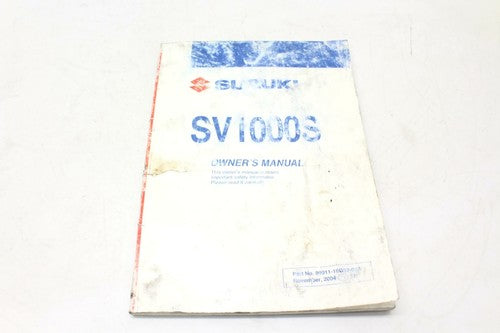 2004 Suzuki Sv1000s Owner's Manual
