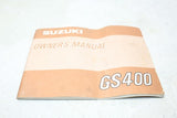 1978 Suzuki Gs400x Original Owners Manual Book