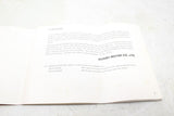1978 Suzuki Gs400x Original Owners Manual Book