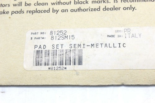 PART NO: 81252 - 812SM15 Brake Pads