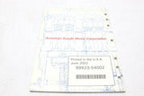 Suzuki Service Manual Book Motorcycle & ATV Diagram MANUAL K2 2002