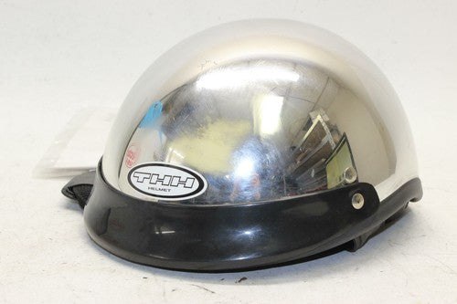 THH Motorcycle Head Helmet Chrome Medium