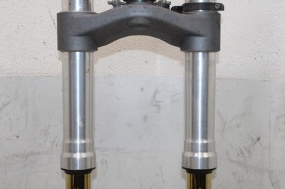 2003 DUCATI 999 OEM COMPLETE FRONT END FORKS SUSPENSION HANDLEBARS TRIPLE TREE