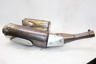 2003 BMW F650GS DAKAR OEM EXHAUST PIPE MUFFLER SLIP ON CAN SILENCER PAIR