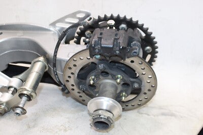 1999 TRIUMPH SPEED TRIPLE T509 OEM REAR SWINGARM BACK W ROTOR BRAKE CALIPER