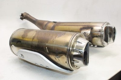 2003 BMW F650GS DAKAR OEM EXHAUST PIPE MUFFLER SLIP ON CAN SILENCER PAIR