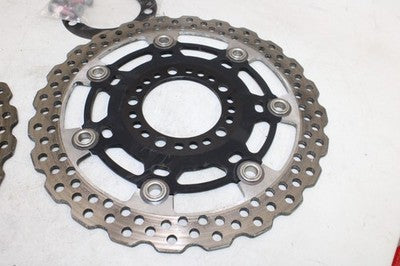 09-14 KAWASAKI VERSYS 650 KLE650CF OEM FRONT LEFT RIGHT BRAKE ROTORS DISCS