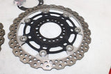 09-14 KAWASAKI VERSYS 650 KLE650CF OEM FRONT LEFT RIGHT BRAKE ROTORS DISCS