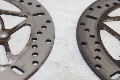 02 YAMAHA V STAR 1100 XVS1100 OEM FRONT LEFT RIGHT BRAKE ROTORS DISCS