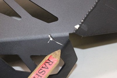 08-18 KAWASAKI KLR650 OEM BELLY CRASH COVER BRACKET PANEL