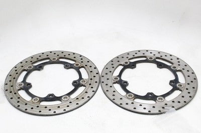 06-09 YAMAHA YZF R6S OEM FRONT BRAKE DISC ROTORS PAIR