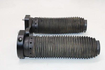 2018 KAWASAKI KLR650 FORK BOOT COVER PAIR W CENTER BRACKET HOLDER