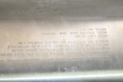 2011 KAWASAKI VERSYS 650 KLE650CF OEM EXHAUST PIPE MUFFLER SLIP ON CAN SILENCER