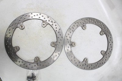 2008 BMW K1200S OEM FRONT LEFT RIGHT BRAKE ROTORS DISCS