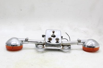 1982 HONDA CB900C OEM REAR TURN SIGNALS LIGHT INDICATORS PAIR W CHROME MOUNT