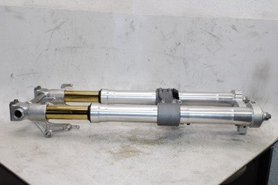 2003 DUCATI 999 OEM COMPLETE FRONT END FORKS SUSPENSION HANDLEBARS TRIPLE TREE