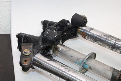 1981 KAWASAKI KZ550 OEM FRONT END COMPLETE SUSPENSION FORKS SHOCKS TRIPLE TREE