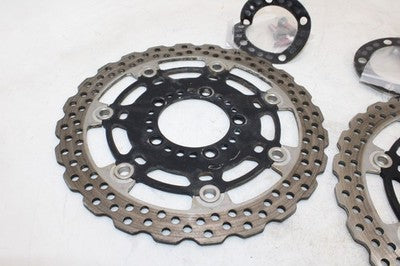 09-14 KAWASAKI VERSYS 650 KLE650CF OEM FRONT LEFT RIGHT BRAKE ROTORS DISCS