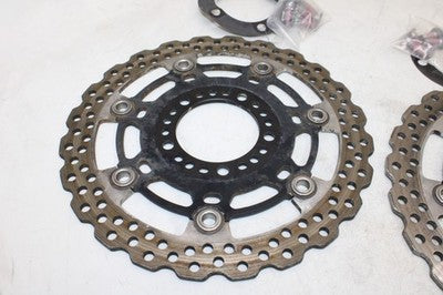 09-14 KAWASAKI VERSYS 650 KLE650CF OEM FRONT LEFT RIGHT BRAKE ROTORS DISCS