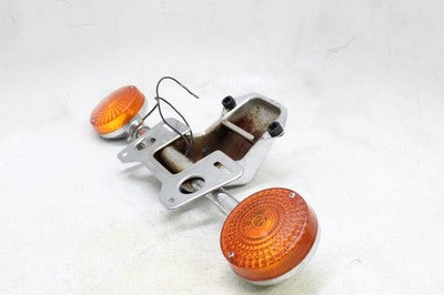 1982 HONDA CB900C OEM REAR TURN SIGNALS LIGHT INDICATORS PAIR W CHROME MOUNT