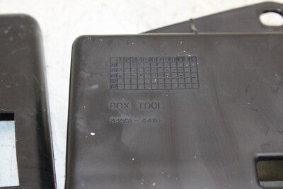 1981 HONDA CX500C OEM PLASTIC TOOL BOX TRAY HOLDER COVER SET