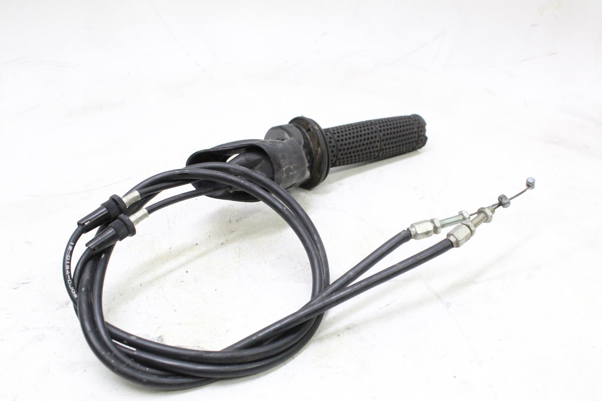 2011 KAWASAKI KLR650 OEM RIGHT THROTTLE GRIP W CABLES HOUSING