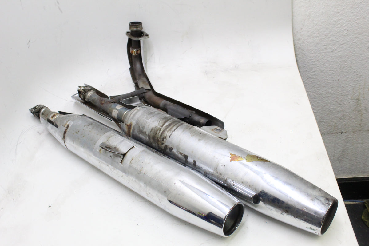 2007 YAMAHA XVS650 V STAR 650 OEM EXHAUST MUFFLER SET PAIR