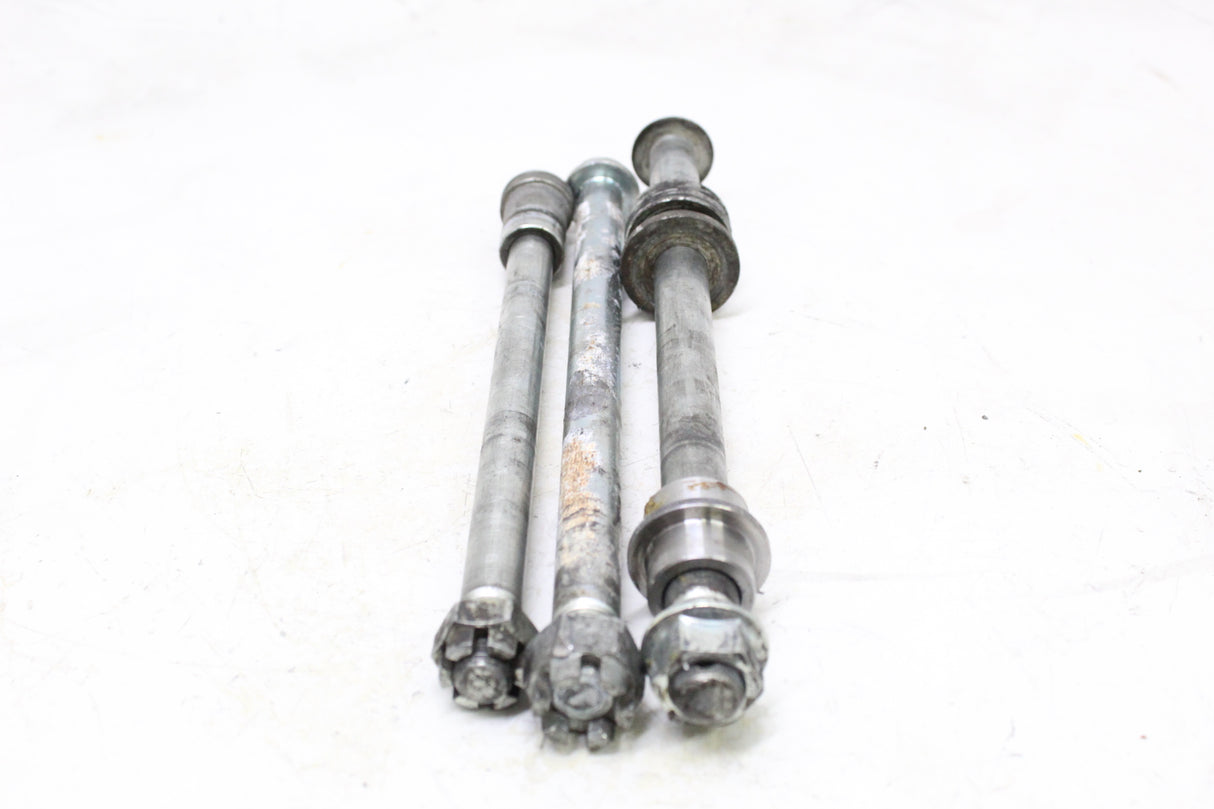 2005 KAWASAKI NINJA 250R EX250 OEM FRONT REAR AXLE SET W SWINGARM PIVOT