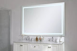 Elegant Lighting MRE14260 Helios 60" W X 42" H Modern Rectangular - Glossy White