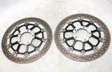 14-15 DUCATI 899 PANIGALE FRONT LEFT RIGHT BRAKE ROTORS DISCS