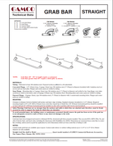 Gamco 125SX36 Straight Grab Bar 1-1/4″ OD X 36″
