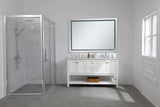 Elegant Lighting MRE14260 Helios 60" W X 42" H Modern Rectangular - Glossy White