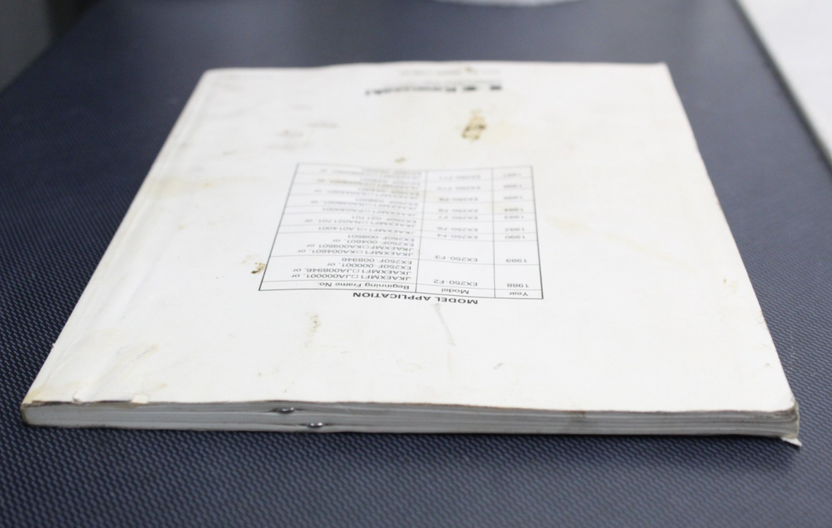 1988-1997 KAWASAKI NINJA 250R EX250F OEM SERVICE MANUAL BOOK