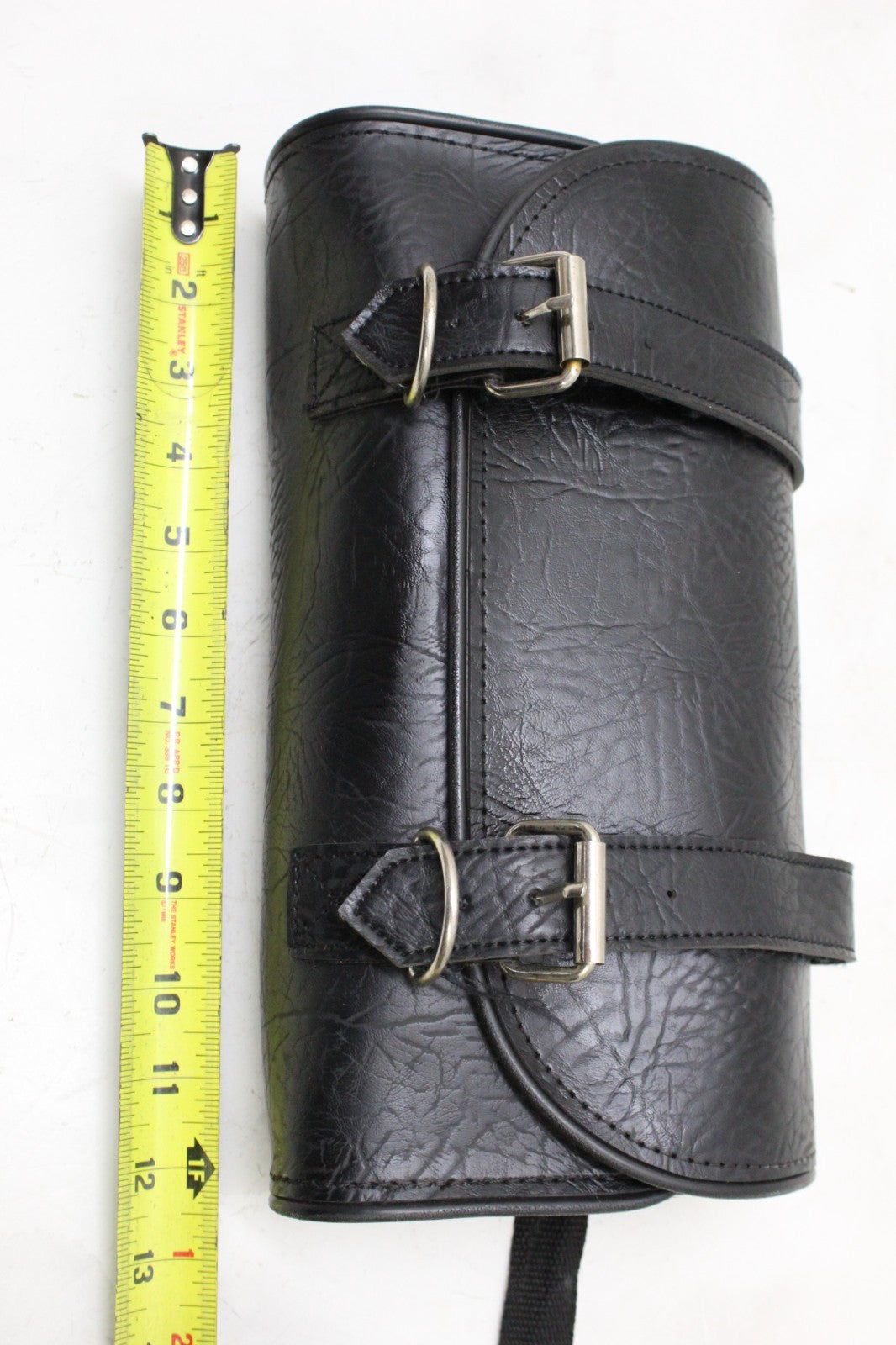 Vinyl Leather Motorcycle Medium Satchel Luggage Tool Bag Yamaha Suzuki Kawasaki