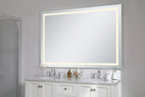 Elegant Lighting MRE14260 Helios 60" W X 42" H Modern Rectangular - Glossy White